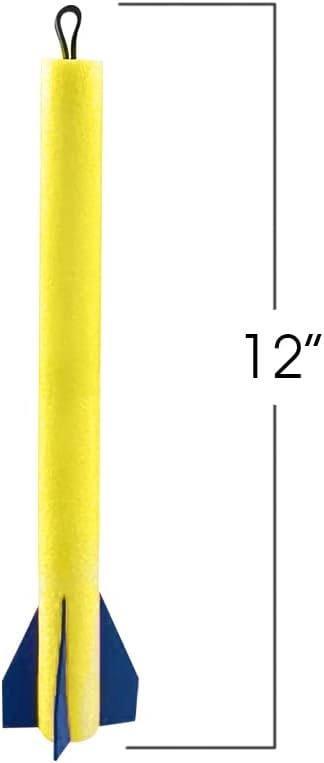 ArtCreativity Jumbo Foam Finger Rockets, Pack of 12, Slingshot Flying Rocket Launchers in Assorted Colors, Fun Summer Outdoor Toys, Party Favors for Kids