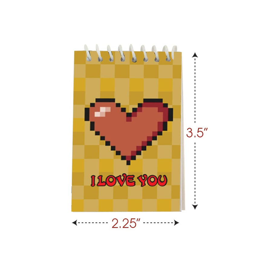 ArtCreativity Mini Power Up Notebooks, Pack of 16, Video Game & Pixel Themed Spiral Notepads, Cute Stationery Supplies for School and Office, Fun Birthday Party Favors, Goodie Bag Fillers for Kids