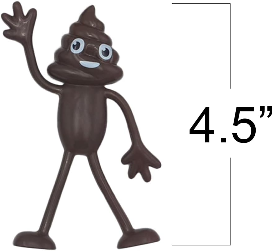 ArtCreativity Bendable Poo Figures, Set of 12, Bendable Toys for Kids, Emoticon Party Favors for Boys & Girls, Stress Relief Fidget Toys for Kids and Adults, Goody Bag Stuffers, and Pinata Fillers