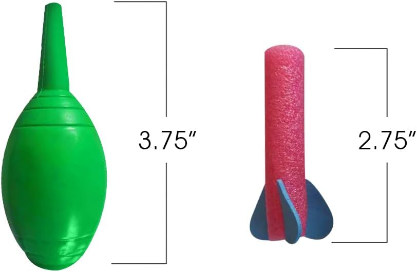 ArtCreativity Foam Rocket Blasters, Set of 6, Each Set with 1 Squeeze Launcher and 3 Foam Rockets, Fun Summer Outdoor Toys, Great Goodie Bag Fillers, Party Favors and Prizes for Kids
