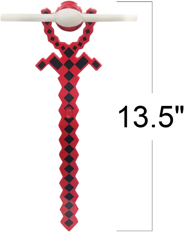 ArtCreativity Light Up Swivel Spinning Pixel Wand, 13.5 Inch LED Spin Toy for Kids, Batteries Included, Great Gift Idea for Boys and Girls, Unique Birthday Party Favor, Carnival Prize