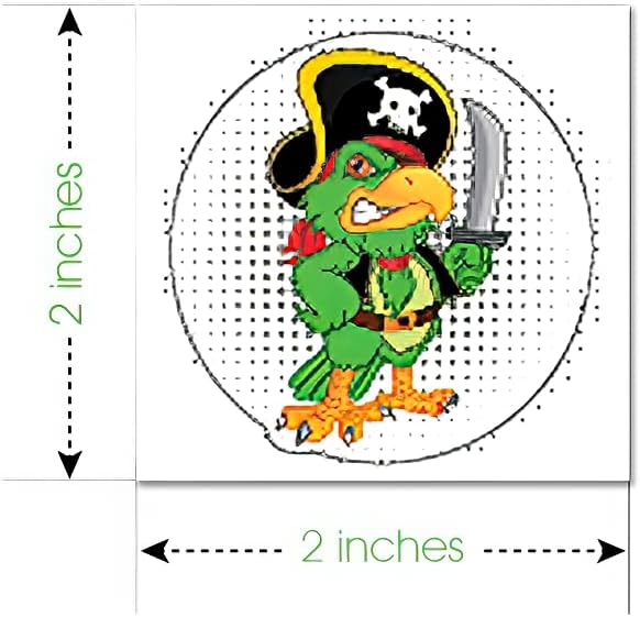 ArtCreativity Pirate Temporary Tattoos for Kids - Bulk Pack of 144 in Assorted Designs, Non-Toxic 2 Inch Tats, Birthday Party Favors, Goodie Bag Fillers, Non-Candy Halloween Treats