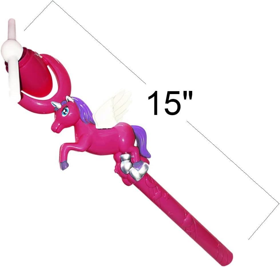 ArtCreativity Light Up Unicorn Swivel Wand, 15 Inch LED Spin Toy for Kids, Batteries Included, Great Gift Idea for Boys and Girls, Unicorn Birthday Party Favor, Carnival Prize