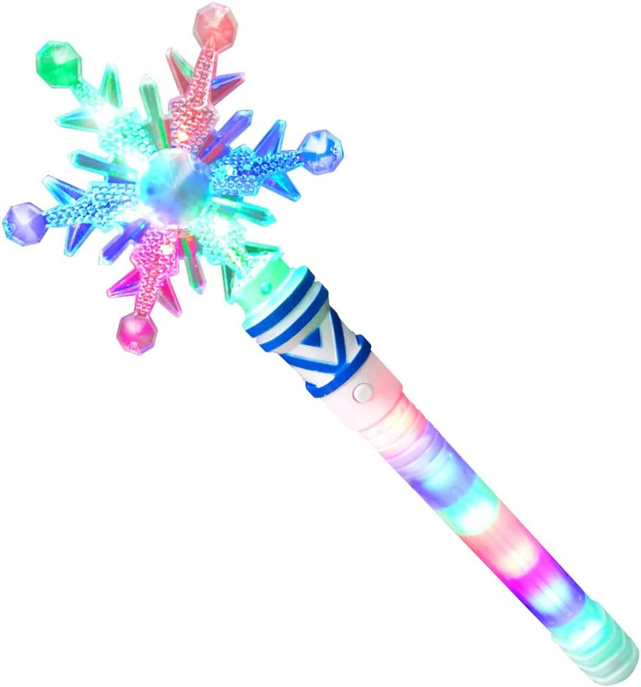 Christmas Snowflake Wand for Kids, Light Up Wand with 4 Flashing Modes and Multiple LED Colors, Frozen Party Favors, Holiday Stocking Stuffers for Kids, Light Up Toys for Girls & Boys…