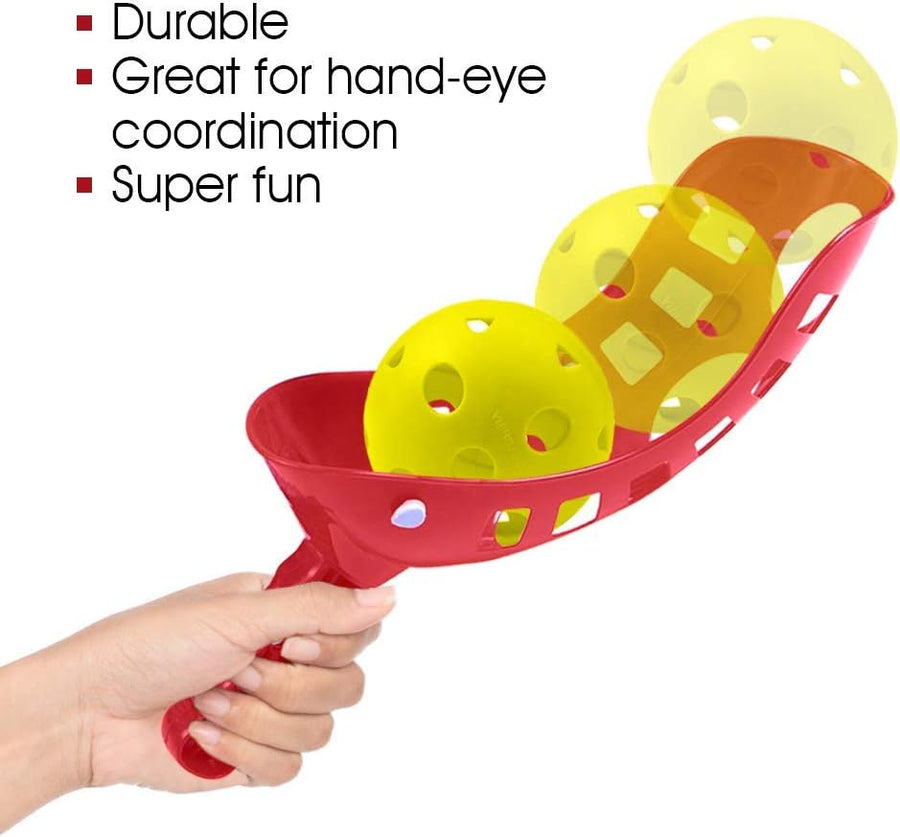 ArtCreativity Sports Scoop Ball Game, Scoop and Toss Game, Includes 2 Scoops & 2 Balls, Outdoor Lawn Game for Girls/Boys/Kids and Adults, Yard, Beach, Picnic, and Camping Tossing Game for Fun Outside