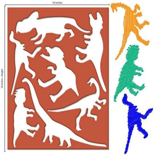 Karty Large Dinosaur Stencils for Kids Extra Thick Includes 20 Large Dinosaur Shapes with Pictures and Info About Each Dinosaur Most Durable Animal Stencils Available for Arts & Crafts