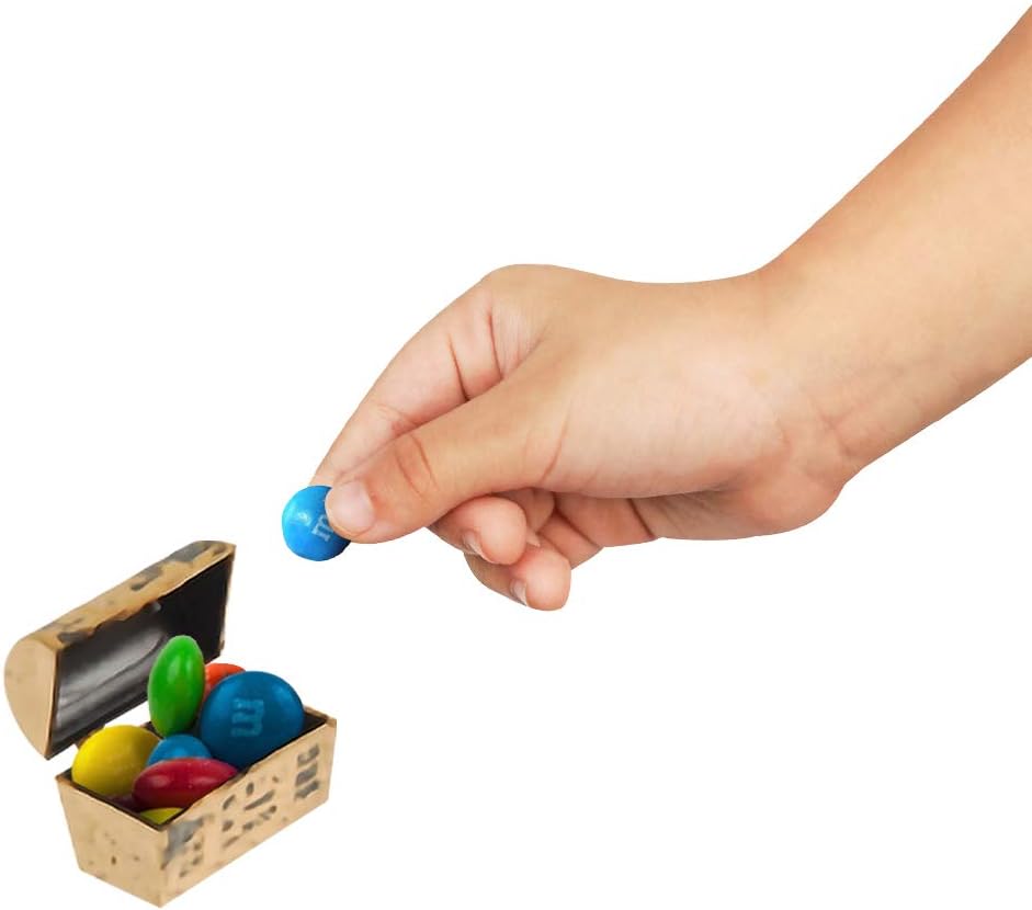 ArtCreativity Mini Pirate Treasure Chests, Set of 24, 1.5 Inch Plastic Chests with a Gold Finish, Cool Pirate Birthday Party Favors Supplies for Kids, Unique Decorations and Goodie Bag Stuffers