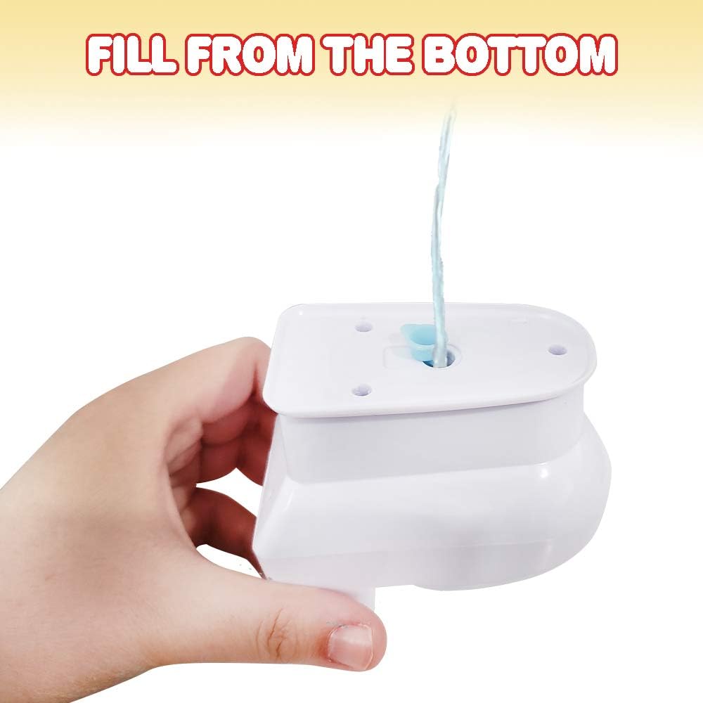 ArtCreativity 4 Inch Squirt Toilet - Gag Gift for Kids and Adults with 3D Poo Emoticon - Lift Seat to Spray Water - Funny Water Squirting Prank Toy - Hilarious Prankster Joke Stuff for Boys and Girls