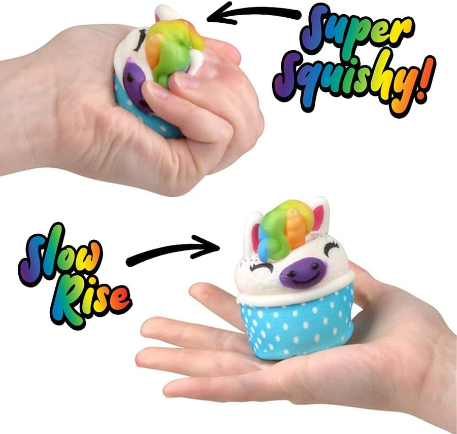 Squish Unicorn Ice Cream Scoop Toys for Kids, Set of 4