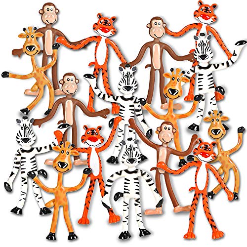 Bendable Zoo Animals, Set of 12