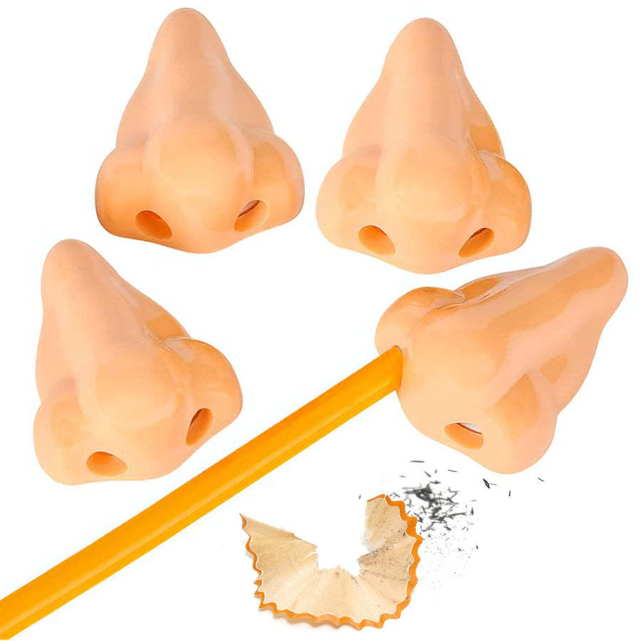 ArtCreativity Nose Pencil Sharpeners for Kids (Pack of 12) Cool School Supplies for Boys and Girls, Funny Gag Gifts, Birthday Party Favors for Toddlers, Classroom Teacher Rewards and Prizes