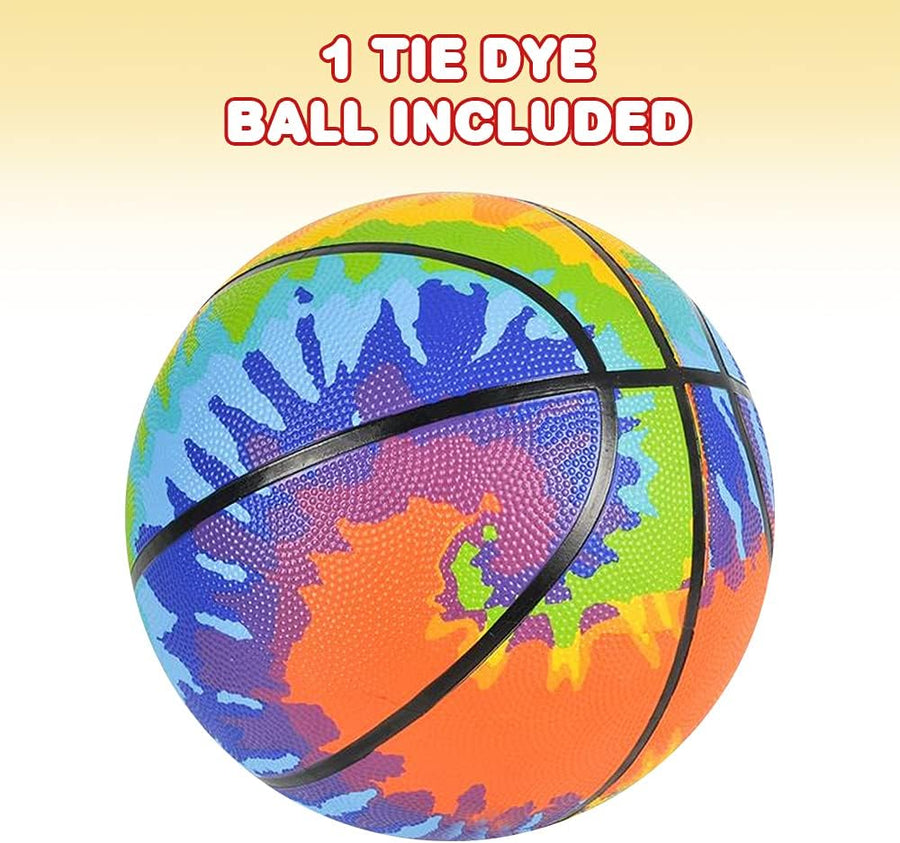 Tie Dye Regulation Basketball for Kids, Bouncy Rub