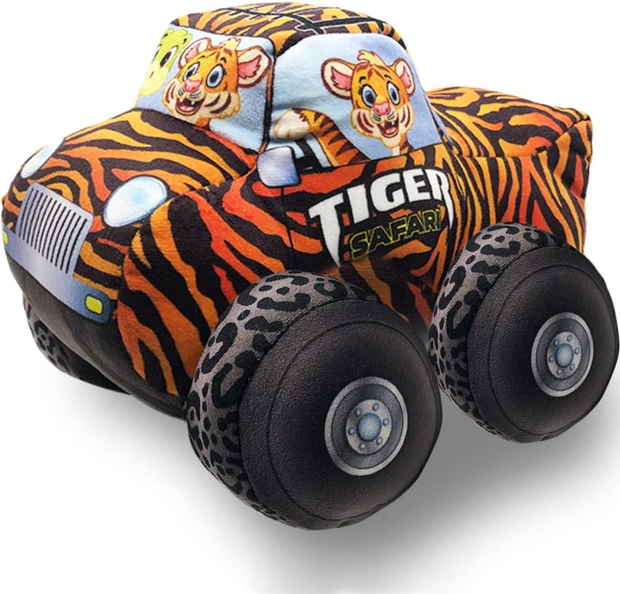 ArtCreativity Safari Plush Monster Truck, 8 Inch Big Monster Truck Stuffed Toy, Cool Animal-Themed Design, Soft Car Toys for Toddlers Car Stuffed Animal, Car Plush for Boys and Girls, Great Gift Idea