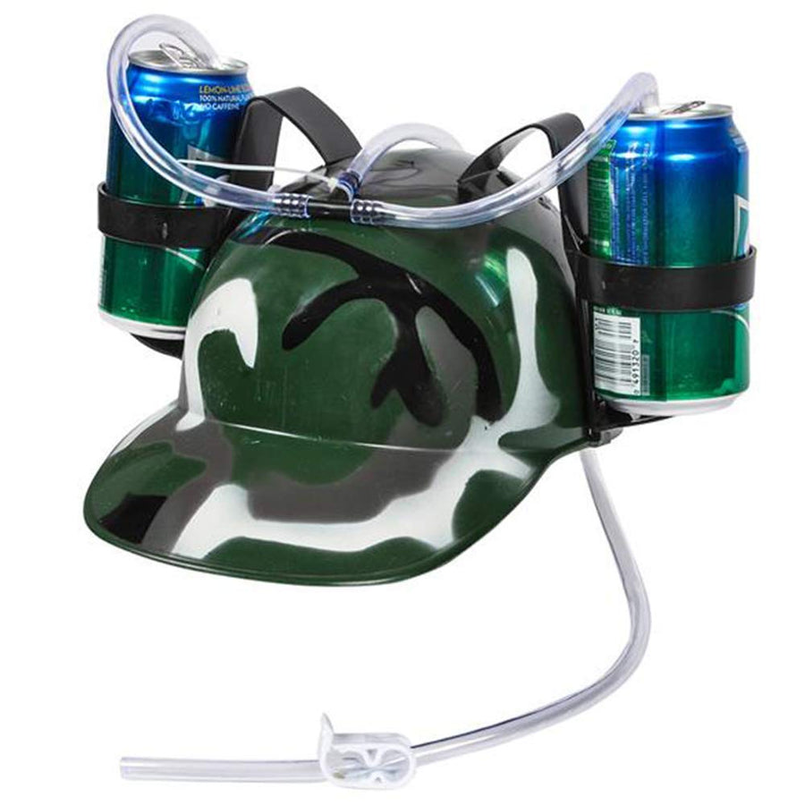 ArtCreativity Camouflage Drinking Helmet for Kids, Soda and Beer Can Hat Drinking Holder with a Military Look, Fun Novelty Gift, Great Gift for Boys and Girls