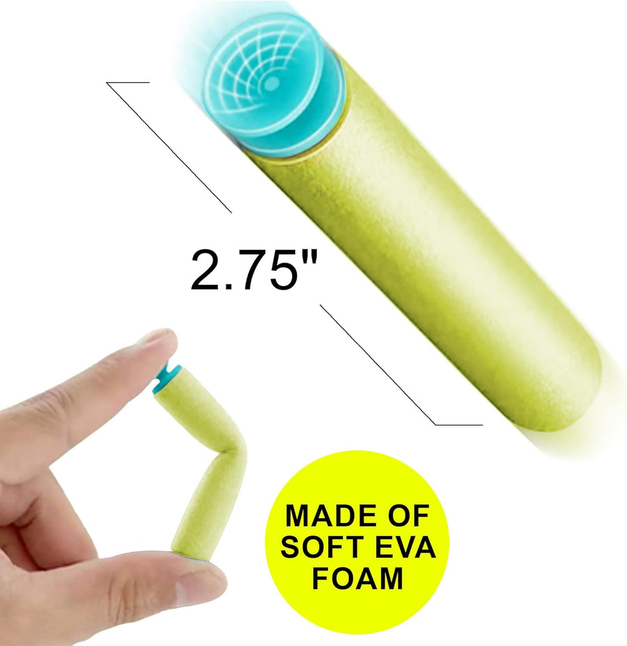 ArtCreativity Foam Bullets Refill for Electronic Gatling Toy Gun, 36 Darts with Bullet Belt Attachment, Gatling Gun Refill Darts for More Trigger-Happy Fun, Easily Clips to The Existing Bullet Chain