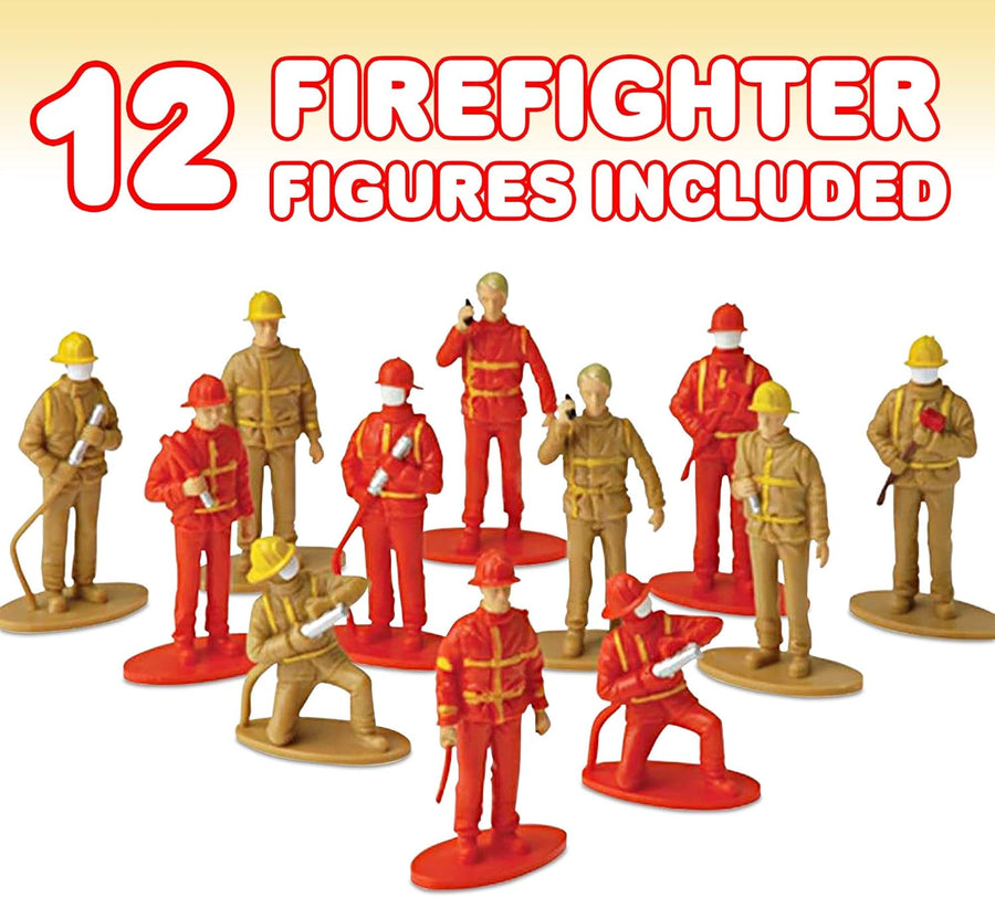2.5 Inch Mini Fireman Figurines for Kids- Set of 12