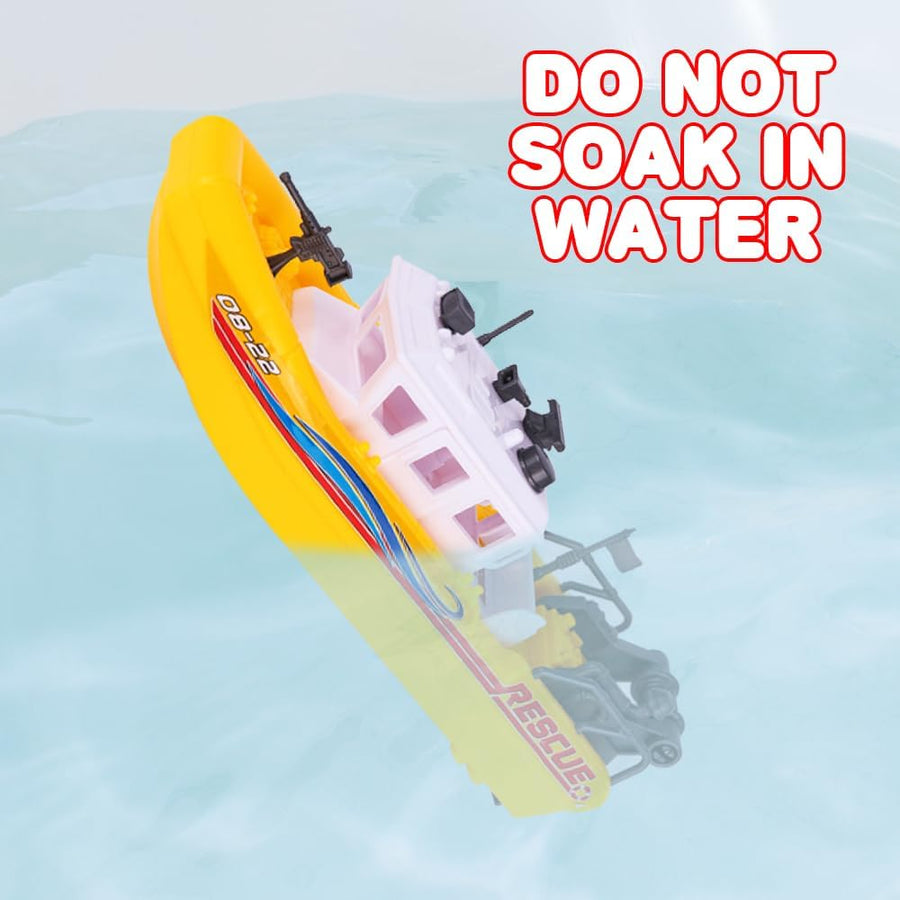 Aquatic Rescue Vessel, Battery-Operated Toy Ship for Kids, Floats in Water, Floating Bathtub and Pool Toy for Boys and Girls, Great Birthday Gift for Children