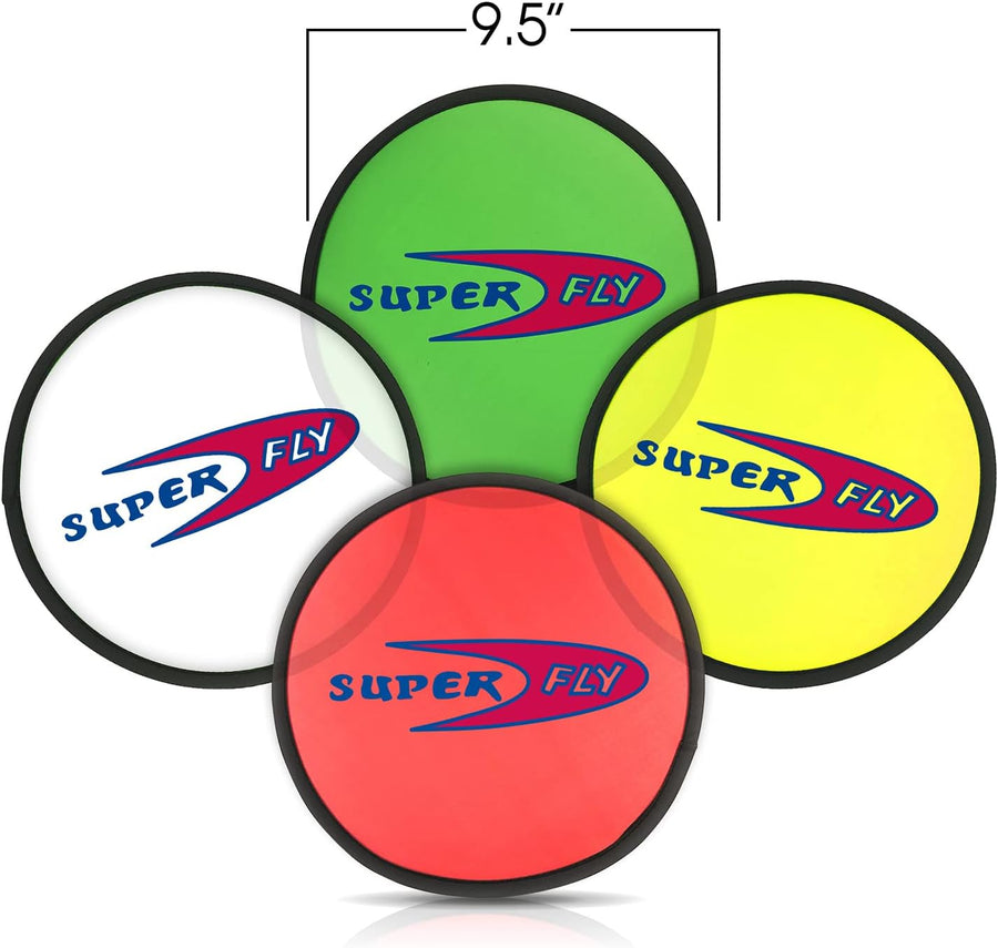 ArtCreativity Folding Pocket Frisbee Set - 12 Pack - Foldable Frisbees for Kids and Adults - Colorful Flying Disc Toys - Fun Birthday Party Favors for Boys and Girls - Summer Outdoor Activity Game