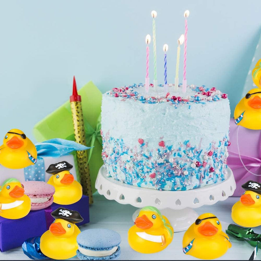 ArtCreativity 2 Inch Pirate Rubber Duckies (Pack of 12) Cute Duck Bath Tub Pool Toys, Ideal for Pirate-Themed Parties and Celebrations, Fun Decorations, Carnival Supplies, Party Favors