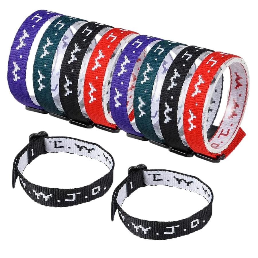 ArtCreativity W.W.J.D. Webbing Bracelets - Pack of 24 - What Would Jesus Do Wrist Band - Universal Size - WWJD Bands - Four Assorted Colors - Religious Party Favors for Boys and Girls