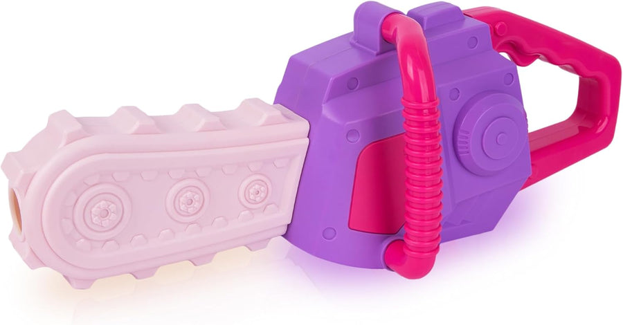 Bubble Chainsaw for Kids, Electronic Bubble Blower Machine with Bubble Solution Included, Bubble Machine with Realistic Sound, Outdoor Pretend Play Landscaping Toy for Kids Pink & Purple
