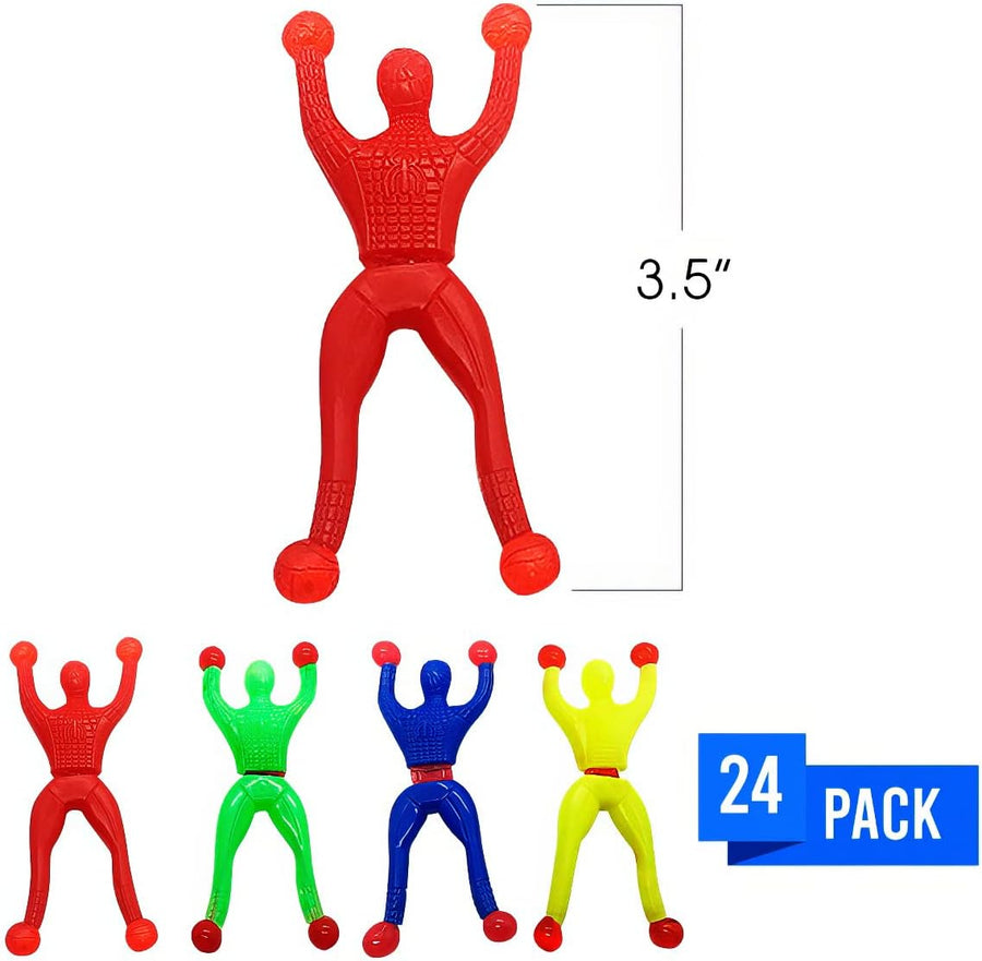 ArtCreativity Sticky Wall Climbers, 24PCS Mountain Climber Figures, Stretchy Sticky Toys for Kids, Anxiety Relief Toys, Party Favors for Kids, Great Gift Idea for Boys and Girls