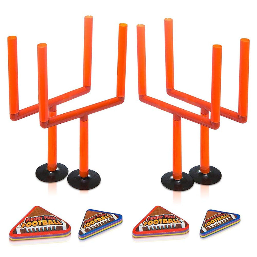 ArtCreativity Finger Flick Football Games (Set of 2) Football Mini Games, with Posts and Foam Footballs Toys, Office Desk Toys, Indoor Sports Party Favors, Football Gifts for Boys, Girls, and Adults