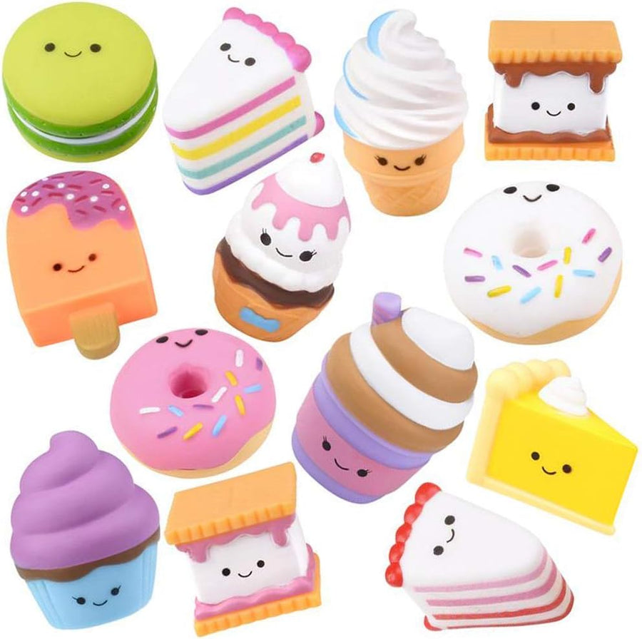 ArtCreativity Food Toys for Kids, Set of 50, Assorted Rubber Sweet Treats, Pretend Play Food for Boys and Girls, Snack Themed Birthday Party Favors, Unique Goody Bag Fillers for Children