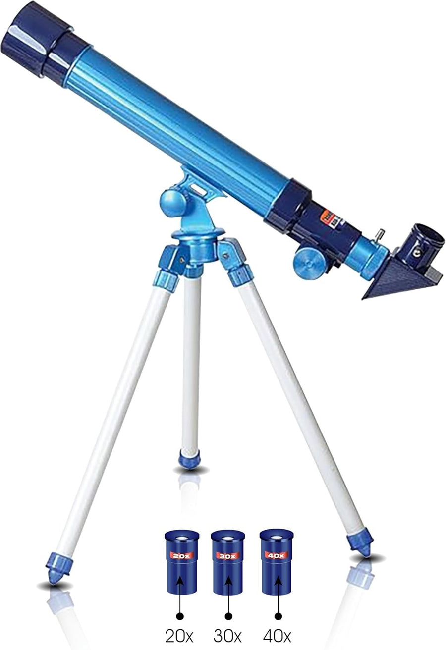 Telescope for Kids by ArtCreativity - Set Includes 3 Magnification Lenses, Diagonal Mirror, and Tripod Stand - Easy to Focus - Great Children’s Educational Science - Microscope Toy for Boys and Girls