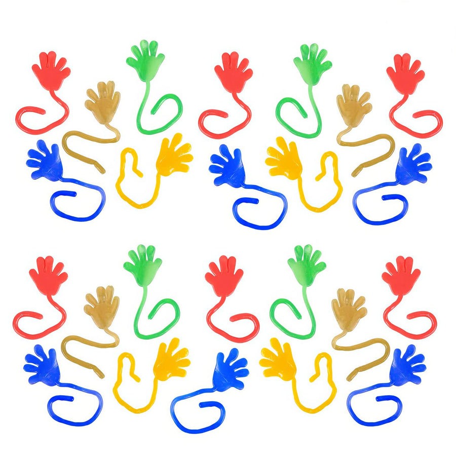 ArtCreativity Sticky Glitter Hands - Pack of 24 - Stretchy Wacky Fingers - Fun Colorful Toys for Kids - Birthday Party Favors for Girls and Boys, Great Carnival Prize, Novelty Gift