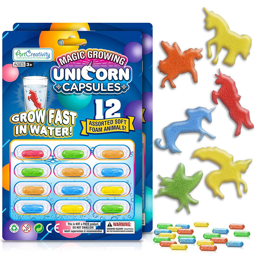 Magic Growing Unicorn Capsules - 2 Packs with 12 Capsules Each