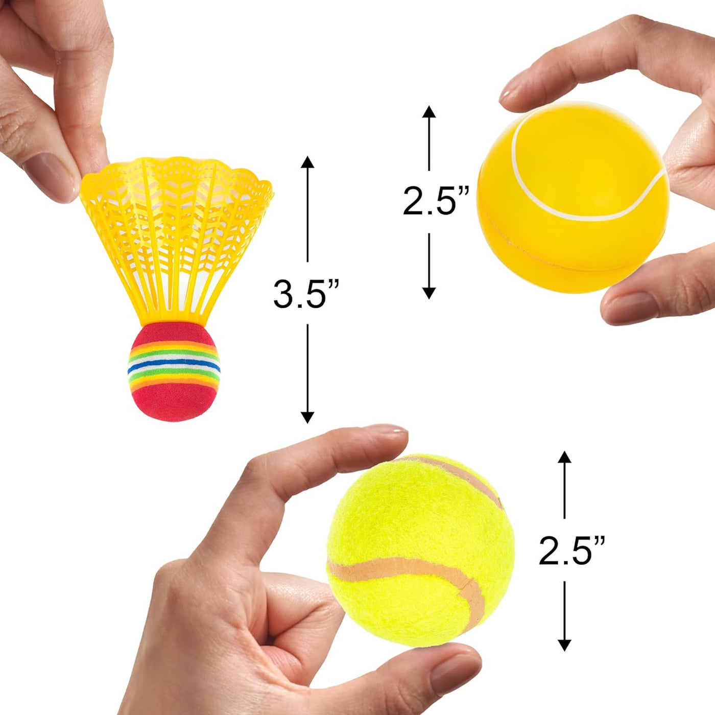 ArtCreativity Kids Badminton Rackets Set - 9 Piece Badminton Set with 2 Rackets, 2 Bridies, 2 Soft Balls, 2 Tennis Balls, and Storage Bag - Toy Badminton and Tennis Rackets for Kids with Accessories
