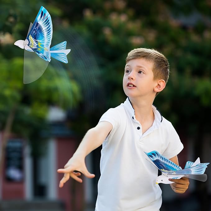 ArtCreativity Electric Flying Bird Toy with Lights - Rechargeable Flying Toy Bird for Kids - Flaps Wings to Fly High and Fast - Outdoor Toys for Boys and Girls - Birthday Gift Idea for Kids Ages 3 4 5