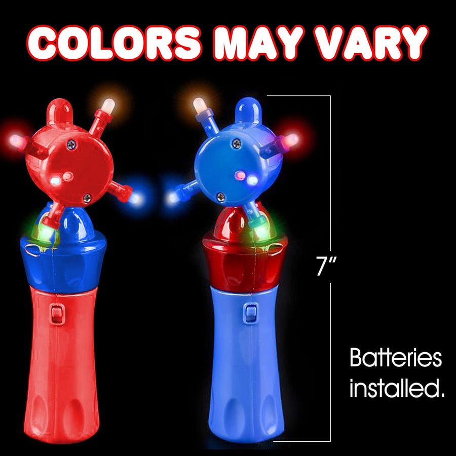 ArtCreativity Light Up Orbiter Ball Toy Wand for Kids - Flashing LED Wand for Boys and Girls - Thrilling Spinning Light Show - Batteries Included - Fun Gift or Birthday Party Favor - Classroom Prizes