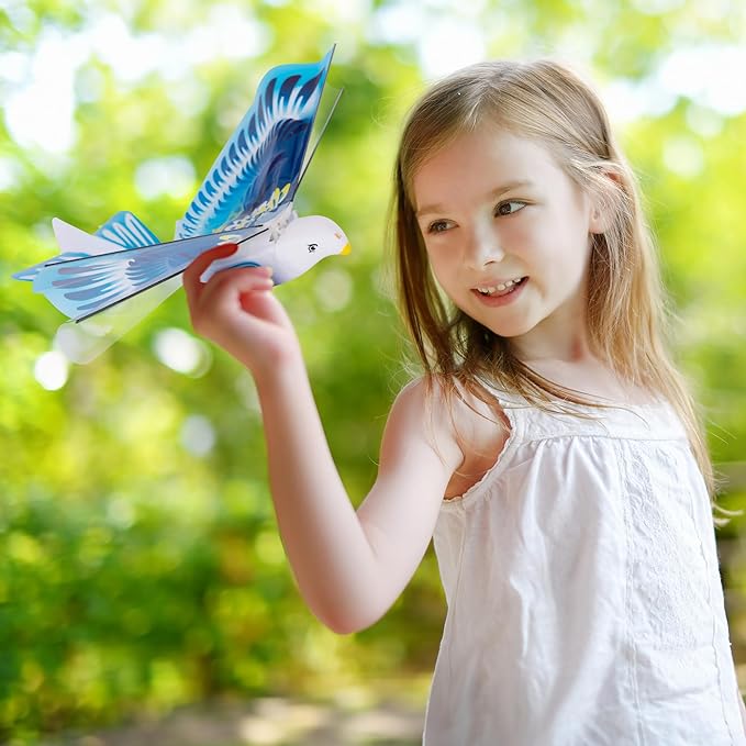 ArtCreativity Electric Flying Bird Toy with Lights - Rechargeable Flying Toy Bird for Kids - Flaps Wings to Fly High and Fast - Outdoor Toys for Boys and Girls - Birthday Gift Idea for Kids Ages 3 4 5