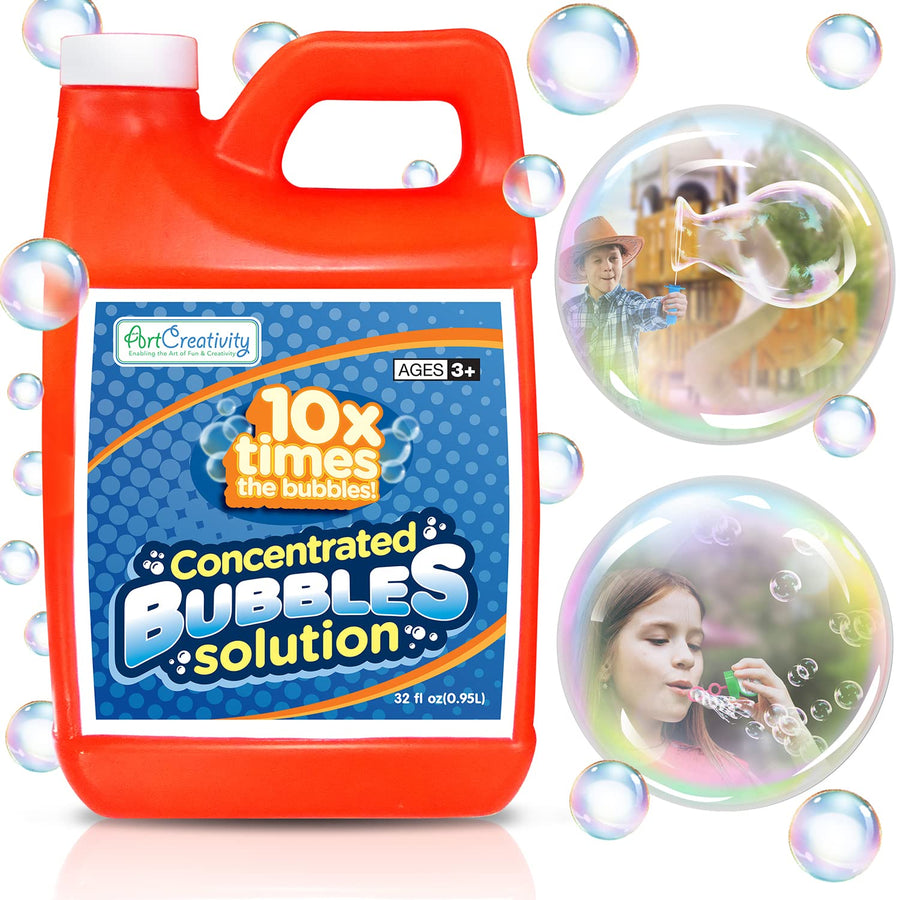 32oz Bubble Solution Refills (Up to 2.5 Gallon) Big Bubble Concentrated Solution, Bubbles for Kids, Party Bubble Machine, Bubble Juice Refills