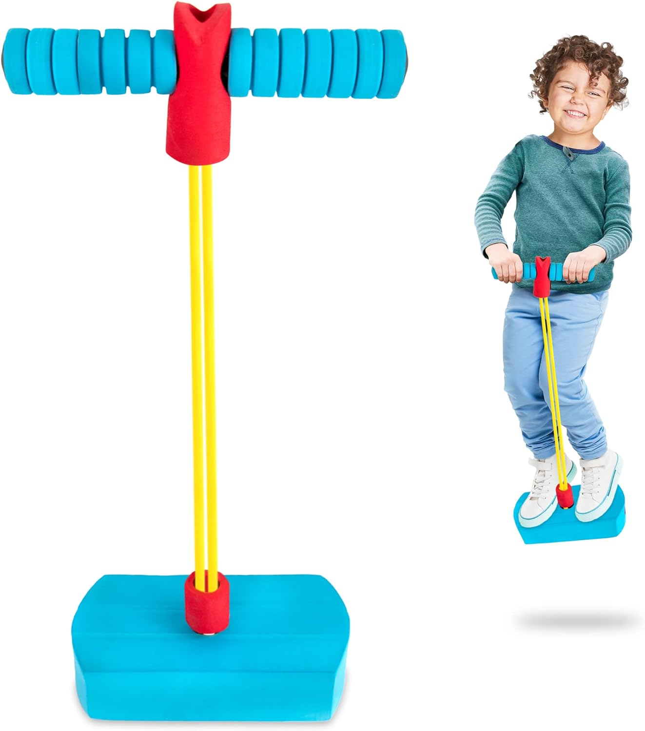ArtCreativity Foam Pogo Jumper for Kids - Pogo Stick with Safe Foam Design - Kids’ Workout Equipment - Hopper Stick for Active Play Indoors and Outdoors - Gift for Boys and Girls 6 and Up