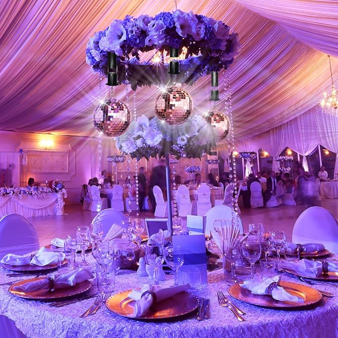 ArtCreativity Disco Ball Motor with Mirrored Disco Ball, Includes Battery Powered Spinning Ball Motor and 4 Inch Disco Ball with Hanging String, for Parties, Birthdays, Weddings, and Room Décor