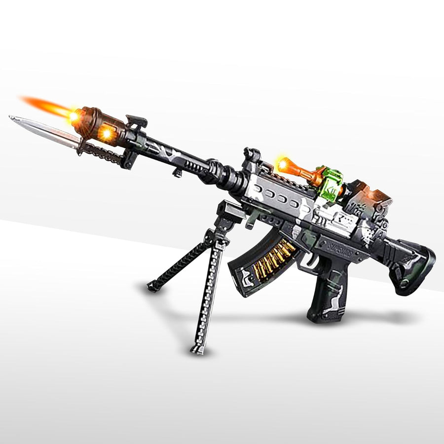 ArtCreativity Special Forces Toy Machine Gun with LEDs, Sound & Bayonet | 22” Kids’ Light Up Military Assault Rifle | Cool Stand & Shoulder Strap | Batteries Included | Great Gift for Boys and Girls