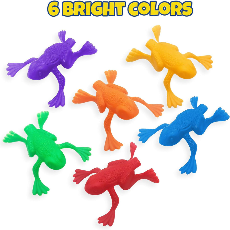Jump n Leap Frog Toy - 144 Pack of 2 Inch Assorted Colors