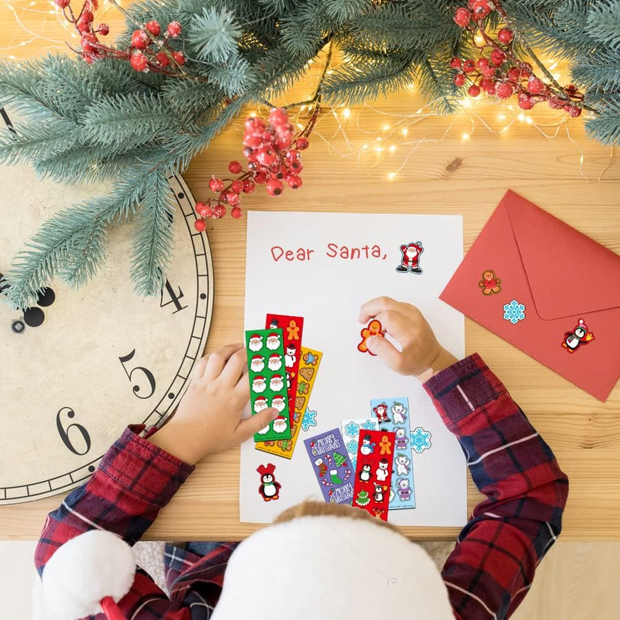 Christmas Stickers for Kids - 100 Sticker Sheets with 1200 Holiday Stickers Assortment- Stocking Stuffers for Kids, Bulk Christmas Party Favors for Boys and Girls Ages 3 4 5 6 7 8