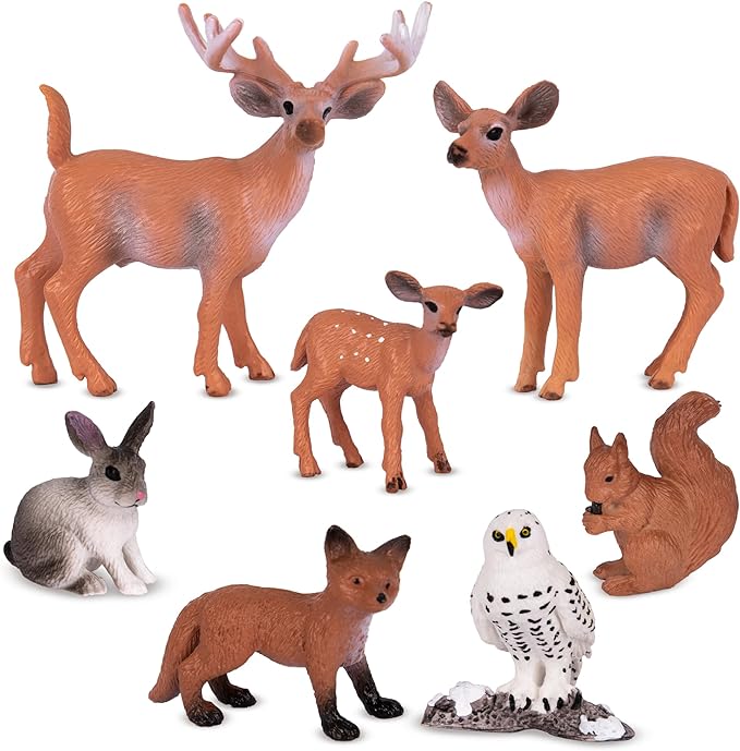 Forest Animal Figures - Set of 7 Woodland Animals