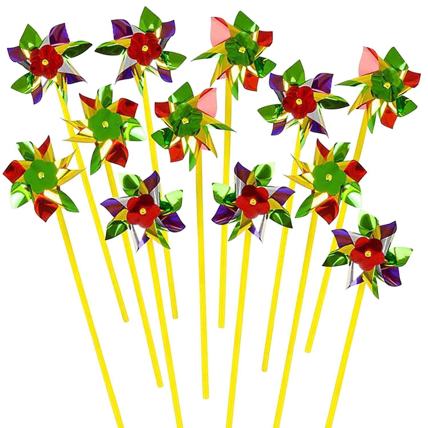 ArtCreativity 8-Point Pinwheels Set - Pack of 24 - Assorted Colors - Fun Carnival Toy and Party Favor - Amazing Gift Idea for Boys and Girls Ages 3+