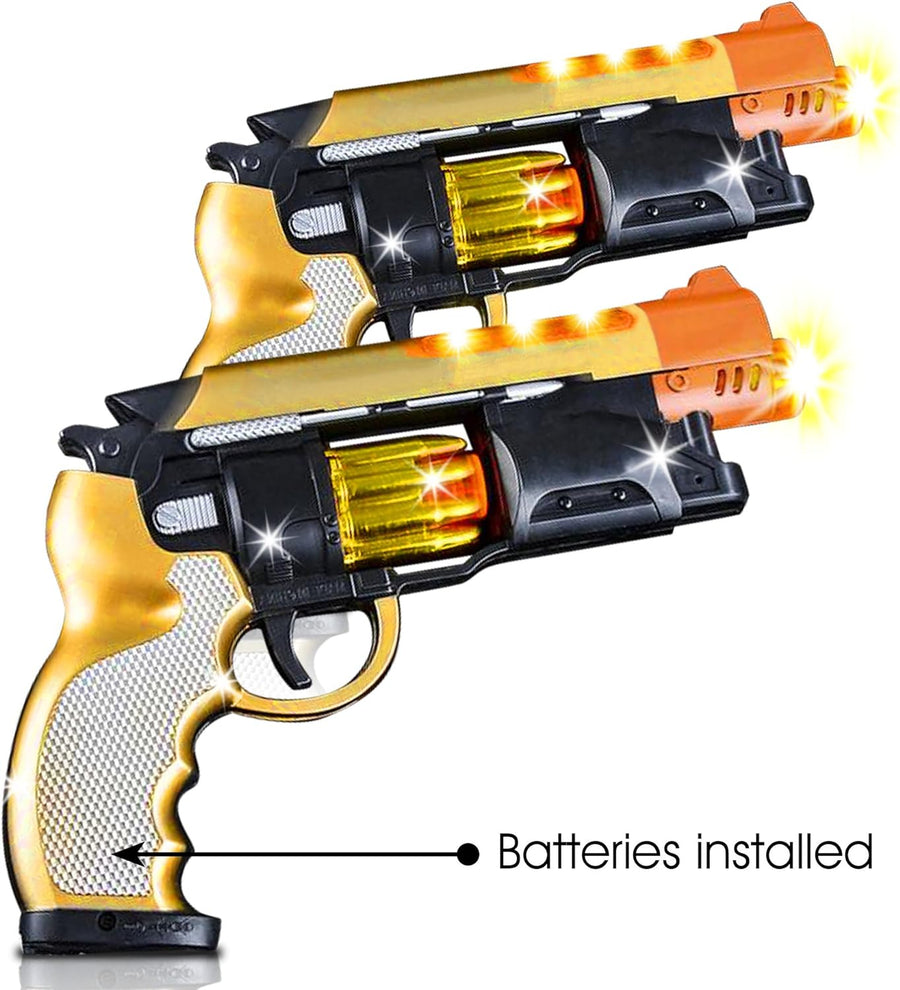 Blade Runner Toy Pistol by ArtCreativity Toy Gun for Kids with LED and Sound Effects, Design, Batteries Included, Sturdy Plastic Design, Great Gift Idea for Boys and Girls - 2 Pistols