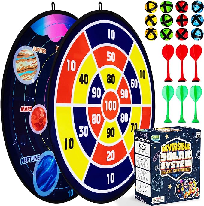Large Reversible Dartboard for Kids