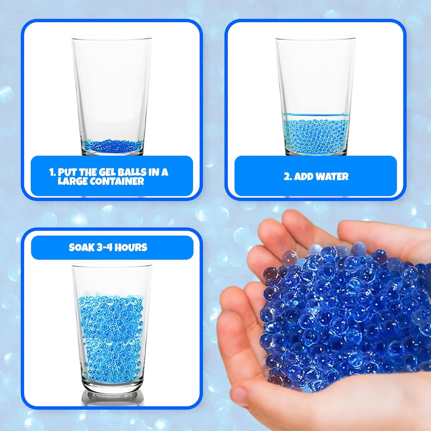 Electric Gel Ball Blaster Gun - Water Gel Blaster Gun with Water Beads, Automatic Gellyball Gun for Outdoor Summer Activities for Boys and Girls