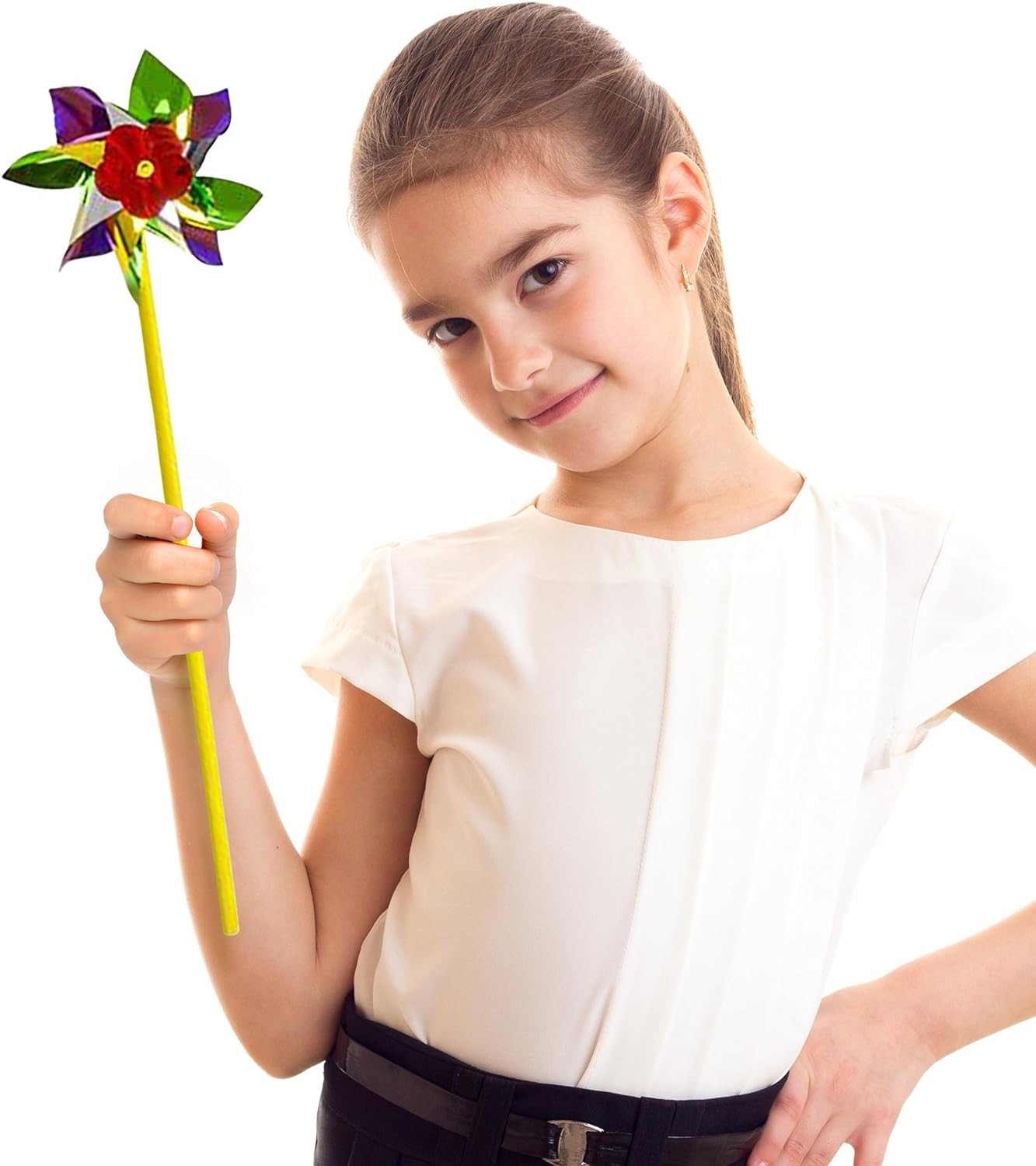 ArtCreativity 8-Point Pinwheels Set - Pack of 24 - Assorted Colors - Fun Carnival Toy and Party Favor - Amazing Gift Idea for Boys and Girls Ages 3+