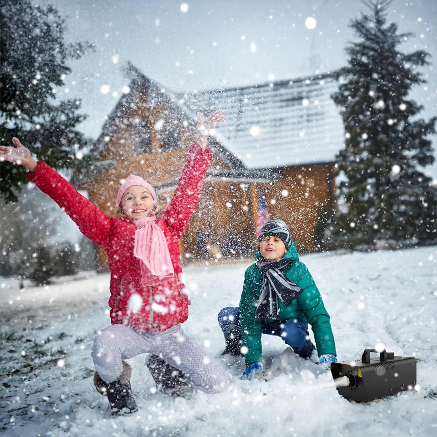Snow Machine for Party - 600-Watt Snow Maker Machine - Up to 16 Feet of Almost Instant Snow - Outdoor and Indoor Christmas Decorations - Snow Liquid Sold Separately