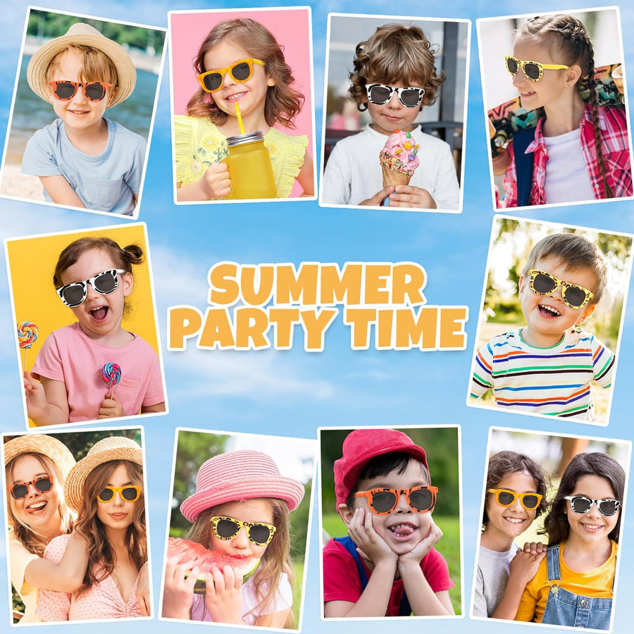 ArtCreativity Safari Sunglasses - Pack of 12 - Youth Size - Assorted Animal Prints - Summer Time Fun, Great Party Favor - Amazing Gift Idea for Boys-Girls