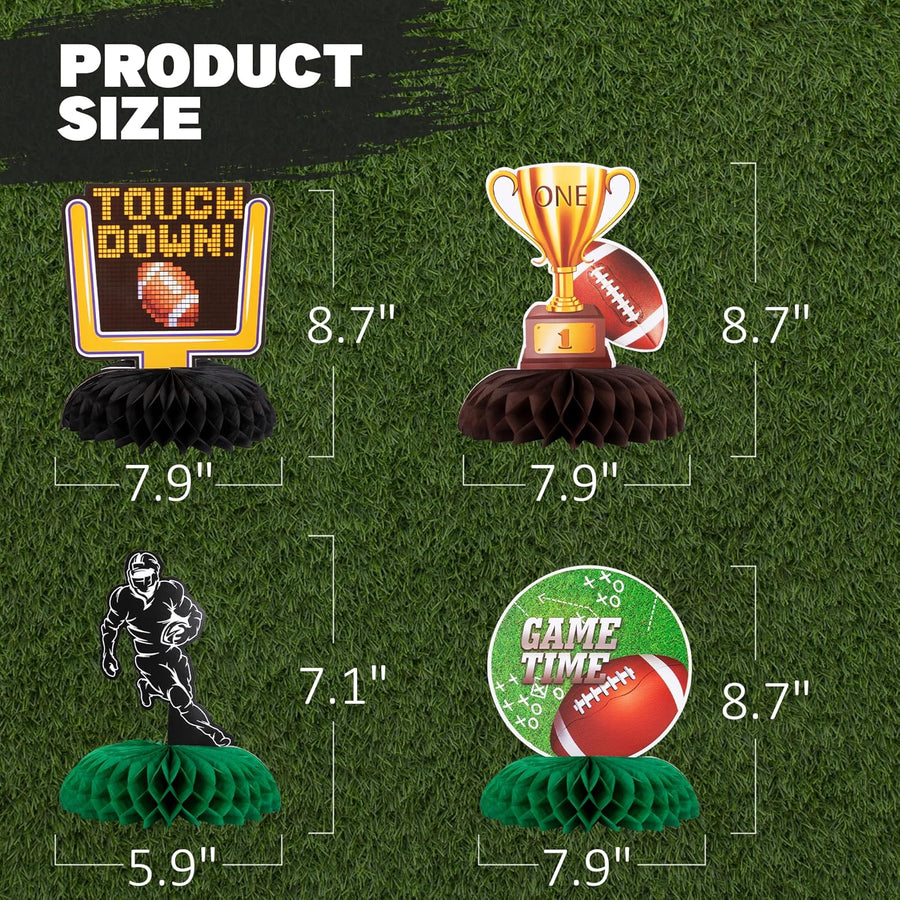 Football Centerpieces for Table - Set of 10 - Sports Football Party Table Centerpiece Decoration - Football Table Party Supplies for Tailgates - Football Birthday Party Centerpiece Decor